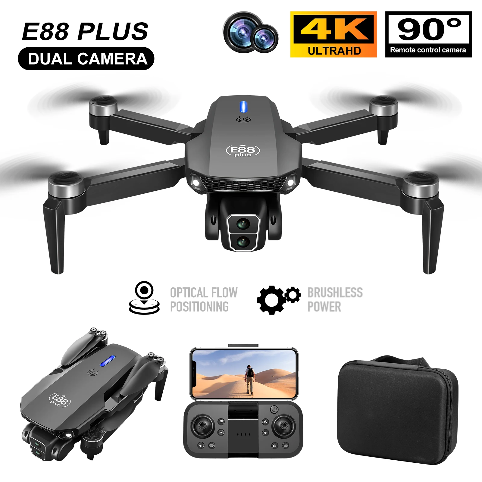 Drone Z - طائرة بدون طيار E88 Plus Quadcopter