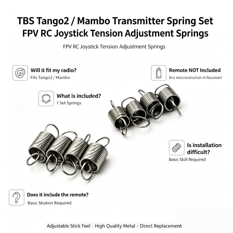 Rc Transmitter - مجموعة نوابض لجهاز الإرسال TBS Black
