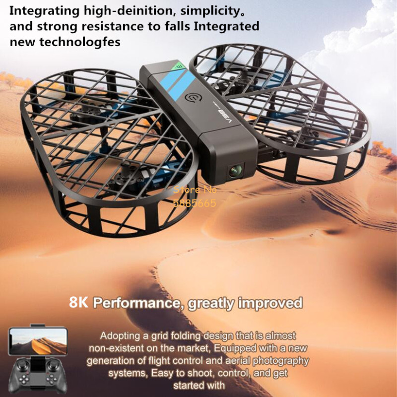 كاميرا 8K عالية الدقة 360 °    - مراجعة Drone Rc Cable وسعره