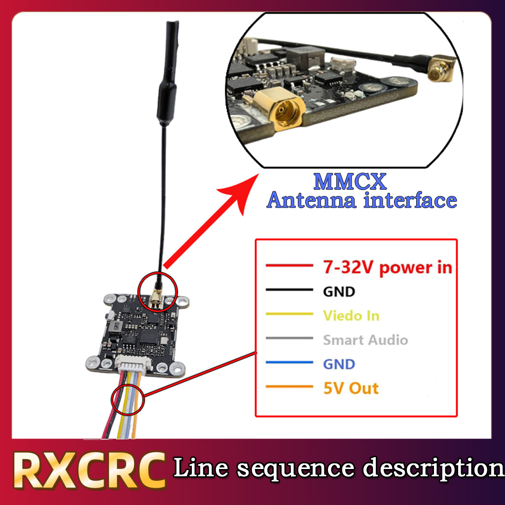 RXCRC 5.8G وحدة 48CH 1.6W VTX  - مراجعة Drone Rc Control وسعره