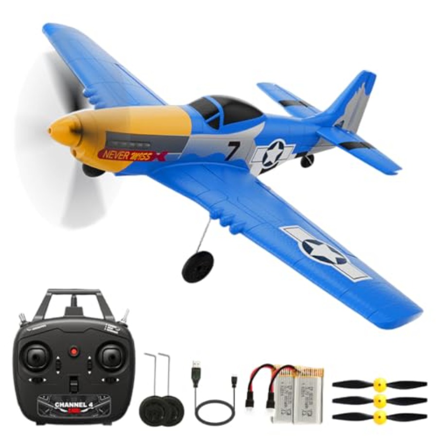 طائرة P51D RC ذات 4 قنوات بترد - مراجعة Drone Top Rc وسعره
