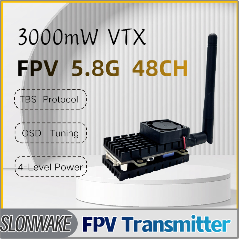SLONWAKE 5.8G 3000mW محاكاة VT - مراجعة Drone Rc Control وسعره
